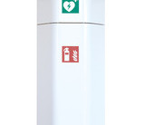 Feuerlöscher-Schrank mit Aufsatz Defibrillator